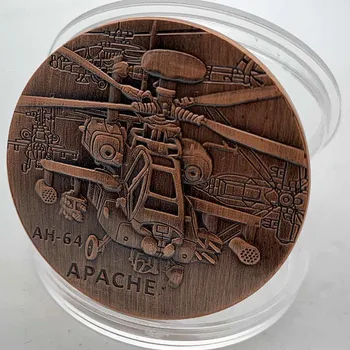 Армия на САЩ AH-64 APACHE ВВС хеликоптер възпоменателна монета Военно предизвикателство Колекционерски подаръци