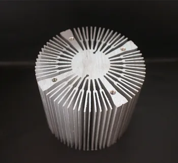  алуминий 90 * 80 мм кръгла форма радиатор за 100W висока мощност LED топчета повърхност вътрешен 4 дупки