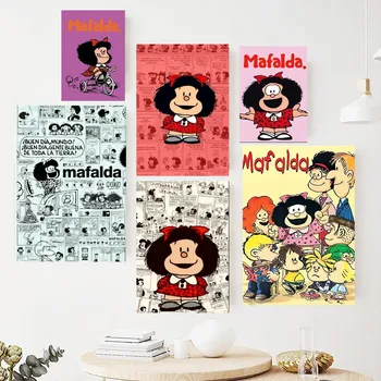 Cartoon Mafalda плакат картини на стената картина за хол интериор боядисване стая декорация
