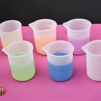 10-300ml силиконова мерителна чаша прозрачна с мащабни чаши за разделяне на хранителни продукти DIY торта епоксидна смола бижута инструменти за правене