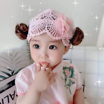 Creative Baby Girl лента за глава Bangs къдрава перука лента за коса за малко дете Детска фотография Подпори Аксесоари за коса